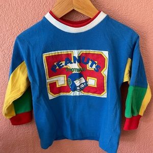 Vintage 80s Peanuts Football Toddler Shirt